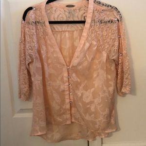 Gimmicks by BKE flowy peach 3/4 sleeve top